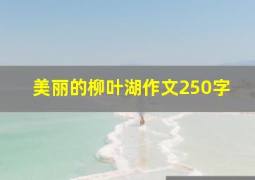 美丽的柳叶湖作文250字