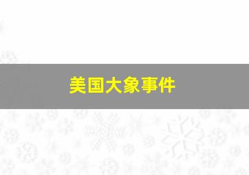 美国大象事件