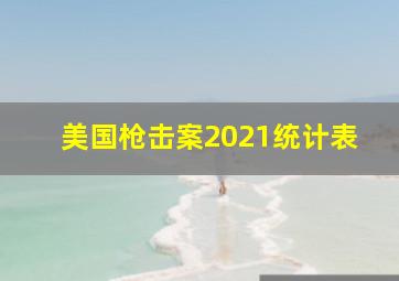 美国枪击案2021统计表