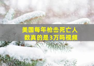 美国每年枪击死亡人数真的是3万吗视频