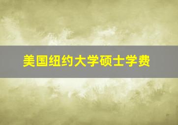 美国纽约大学硕士学费