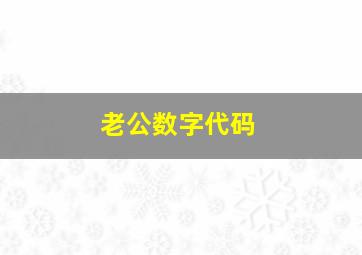 老公数字代码