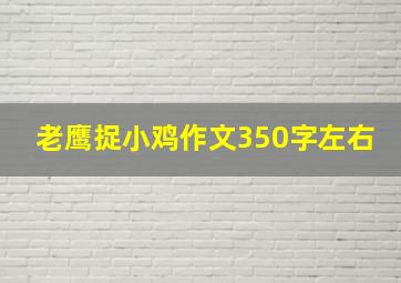 老鹰捉小鸡作文350字左右