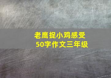 老鹰捉小鸡感受50字作文三年级