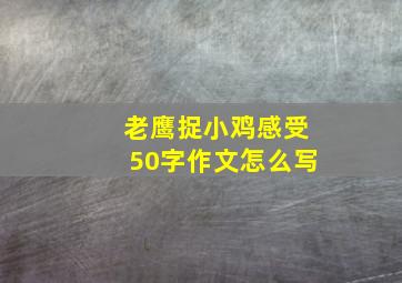 老鹰捉小鸡感受50字作文怎么写