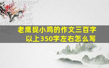 老鹰捉小鸡的作文三百字以上350字左右怎么写