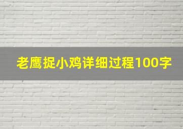 老鹰捉小鸡详细过程100字