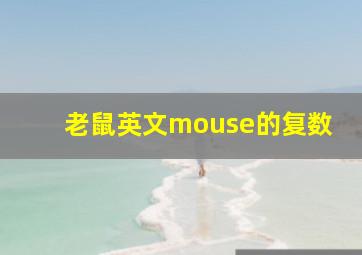 老鼠英文mouse的复数