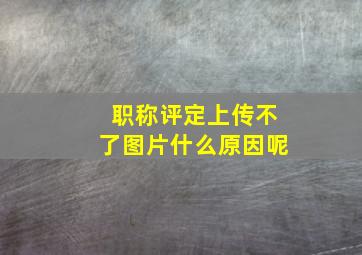 职称评定上传不了图片什么原因呢