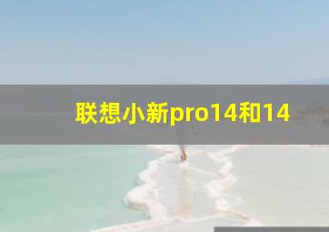 联想小新pro14和14