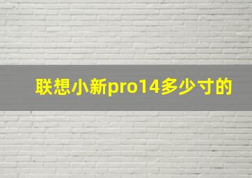 联想小新pro14多少寸的