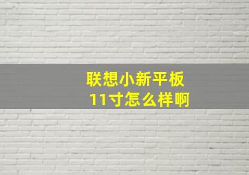 联想小新平板11寸怎么样啊