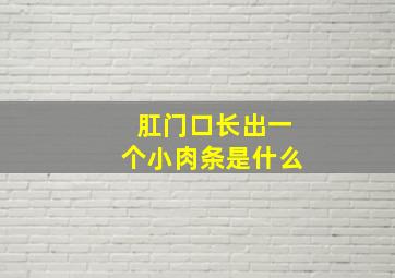 肛门口长出一个小肉条是什么