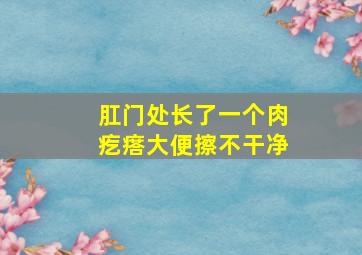 肛门处长了一个肉疙瘩大便擦不干净