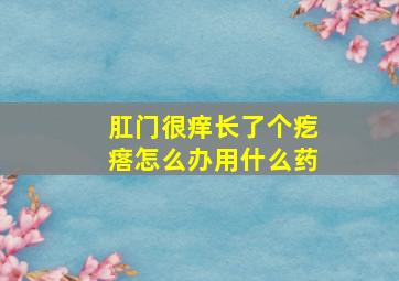 肛门很痒长了个疙瘩怎么办用什么药