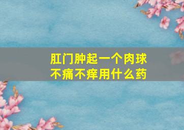 肛门肿起一个肉球不痛不痒用什么药