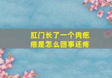 肛门长了一个肉疙瘩是怎么回事还疼