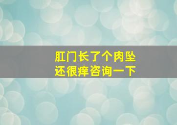 肛门长了个肉坠还很痒咨询一下