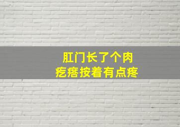 肛门长了个肉疙瘩按着有点疼