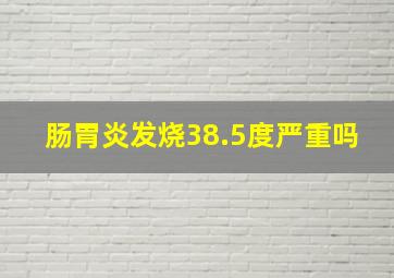 肠胃炎发烧38.5度严重吗