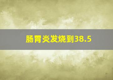 肠胃炎发烧到38.5