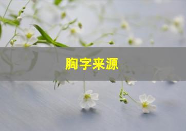 胸字来源