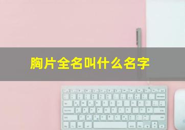 胸片全名叫什么名字