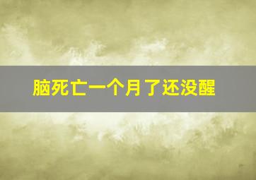 脑死亡一个月了还没醒