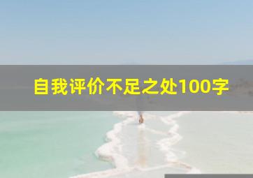 自我评价不足之处100字