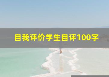 自我评价学生自评100字