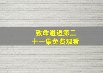 致命邂逅第二十一集免费观看