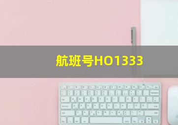 航班号HO1333