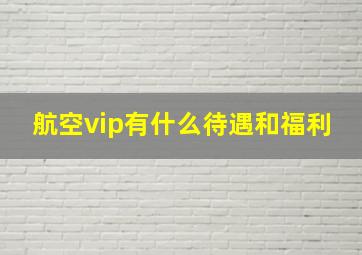 航空vip有什么待遇和福利