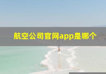 航空公司官网app是哪个