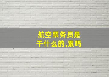 航空票务员是干什么的,累吗