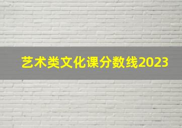 艺术类文化课分数线2023