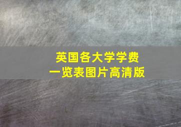 英国各大学学费一览表图片高清版