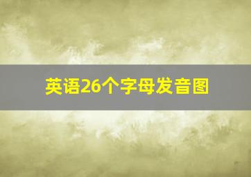 英语26个字母发音图