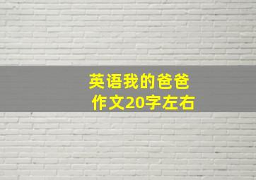 英语我的爸爸作文20字左右