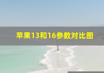 苹果13和16参数对比图