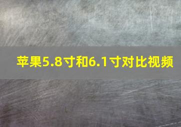 苹果5.8寸和6.1寸对比视频