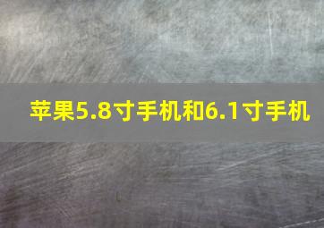 苹果5.8寸手机和6.1寸手机