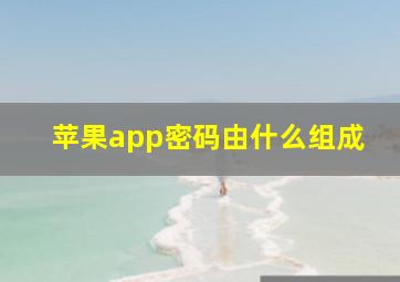 苹果app密码由什么组成