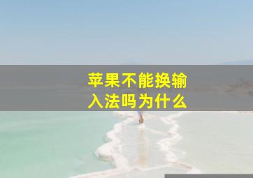 苹果不能换输入法吗为什么