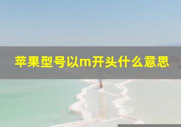 苹果型号以m开头什么意思