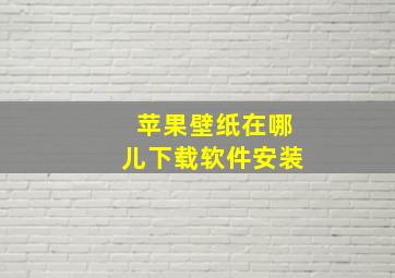 苹果壁纸在哪儿下载软件安装