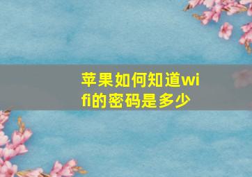 苹果如何知道wifi的密码是多少