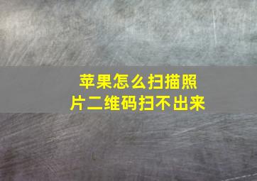 苹果怎么扫描照片二维码扫不出来