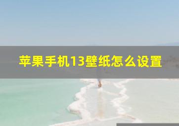 苹果手机13壁纸怎么设置