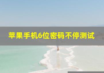 苹果手机6位密码不停测试